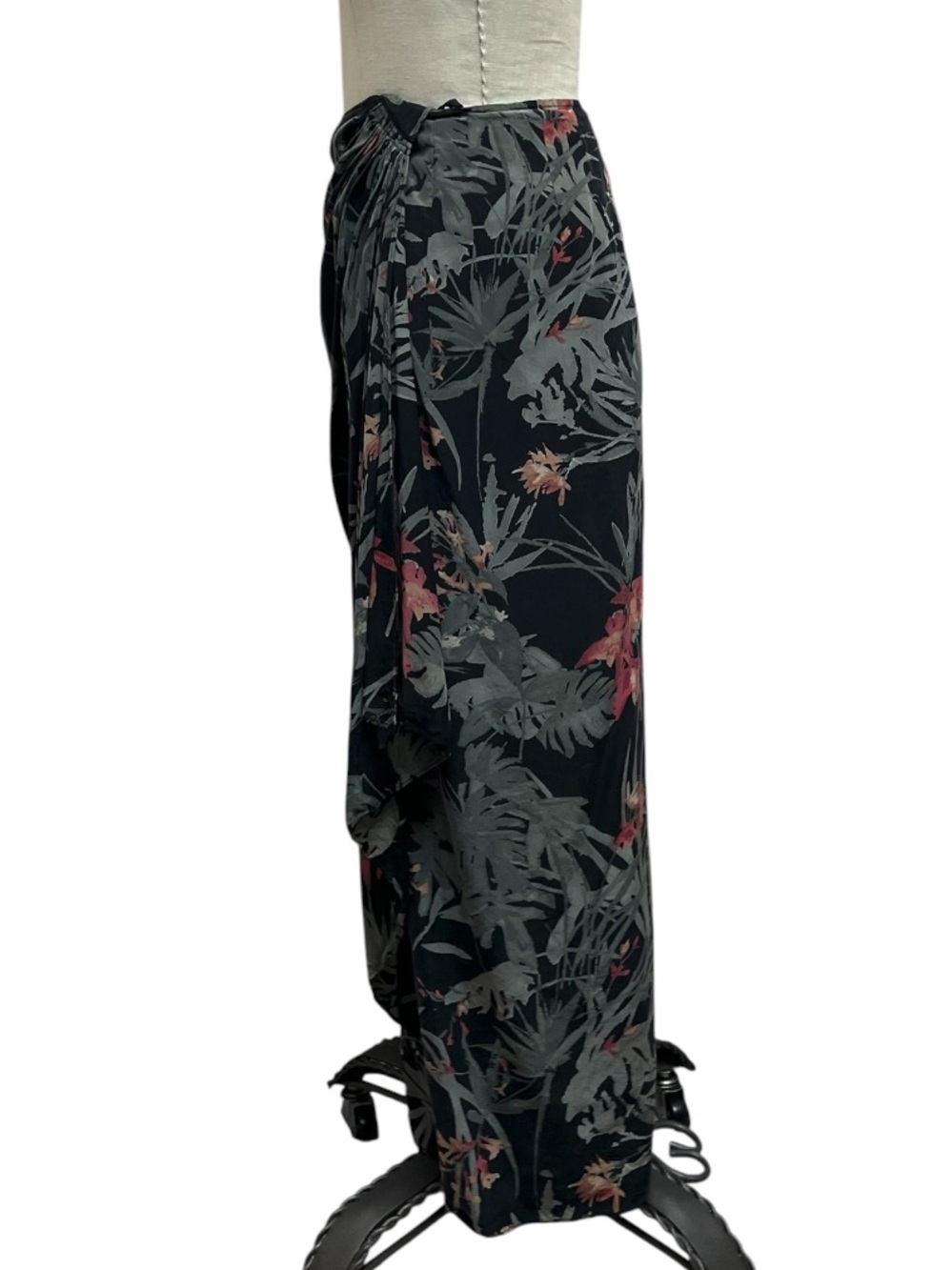 Coldwater Creek Tropical Floral Silk Wrap Shirt Size PL - Picture 4 of 8